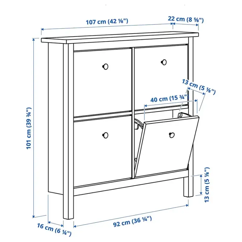 Zapatero blanco moderno-Ikea - 3