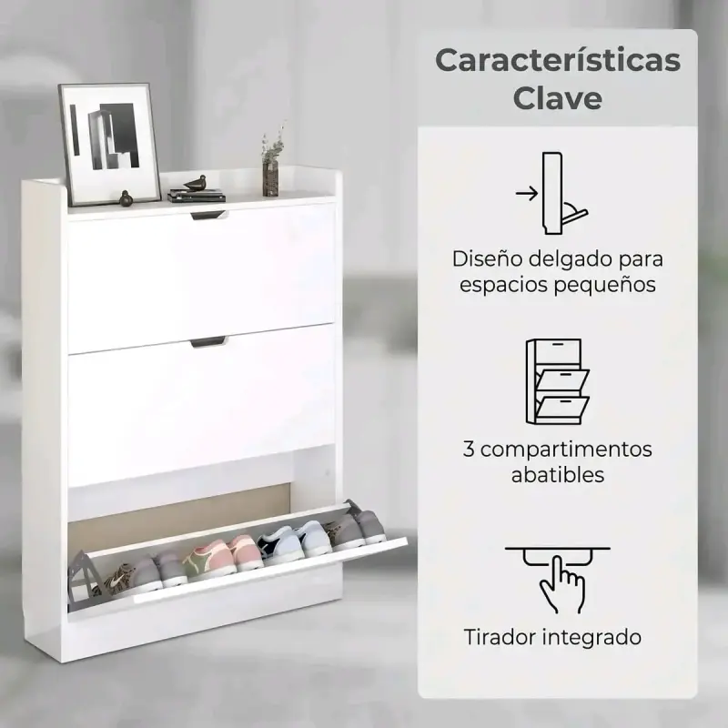 Zapatero Organizador Blanco - 3