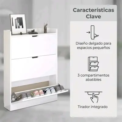 Zapatero Organizador Blanco - miniatura 3