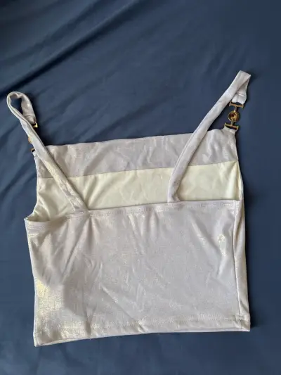 Top plateado con tirantes - miniatura 2