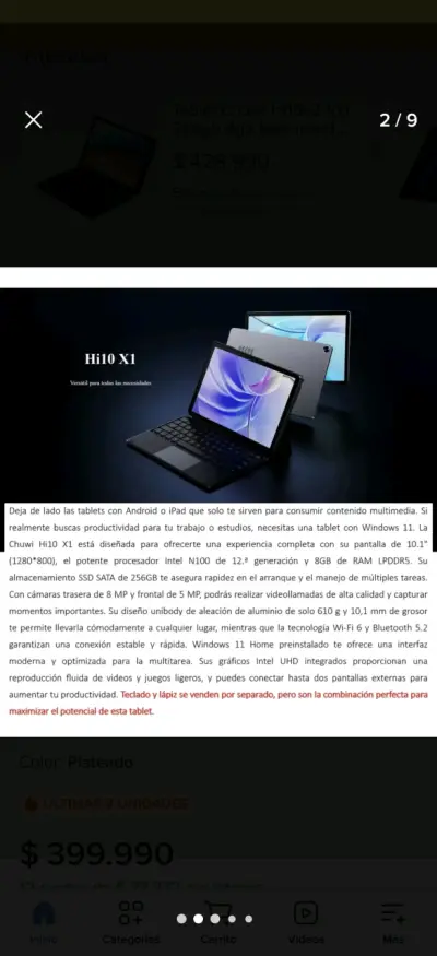 Notebook Chuwi windows 11 - miniatura 3