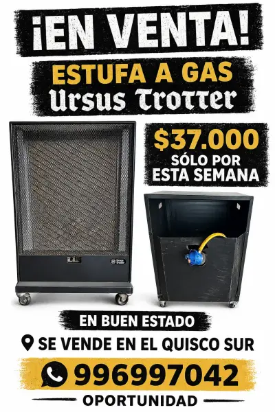 Estufa a gas Ursus Trotter - miniatura 1