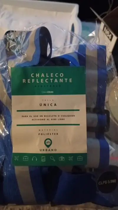 Chaleco reflectante ajustable azul - miniatura 1