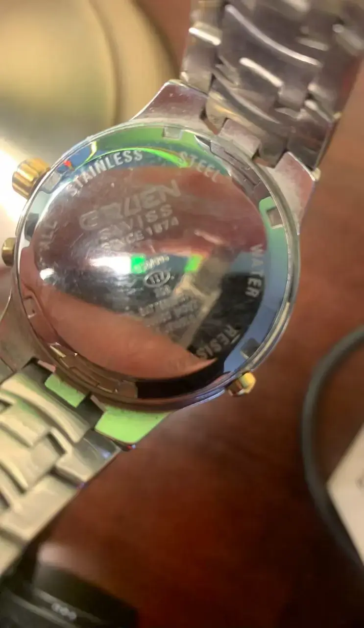 Reloj Gruen suizo de acero - 2