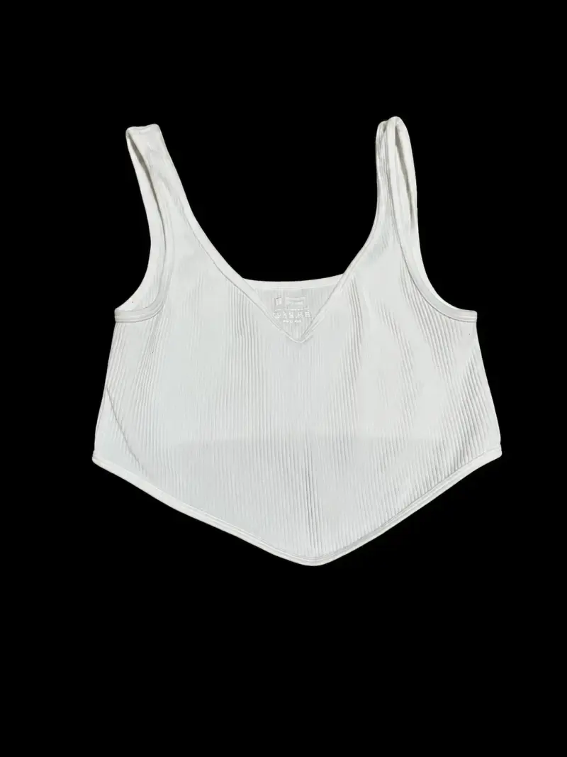 Top blanco de tirantes
