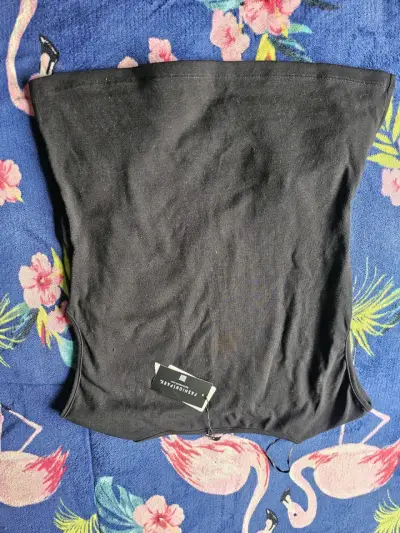 Polera tube top negra - miniatura 1