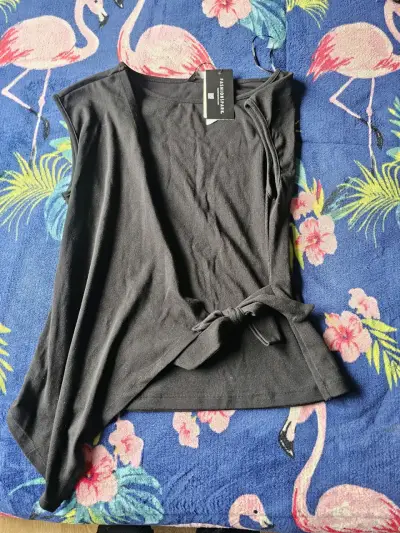Polera tube top negra - miniatura 2