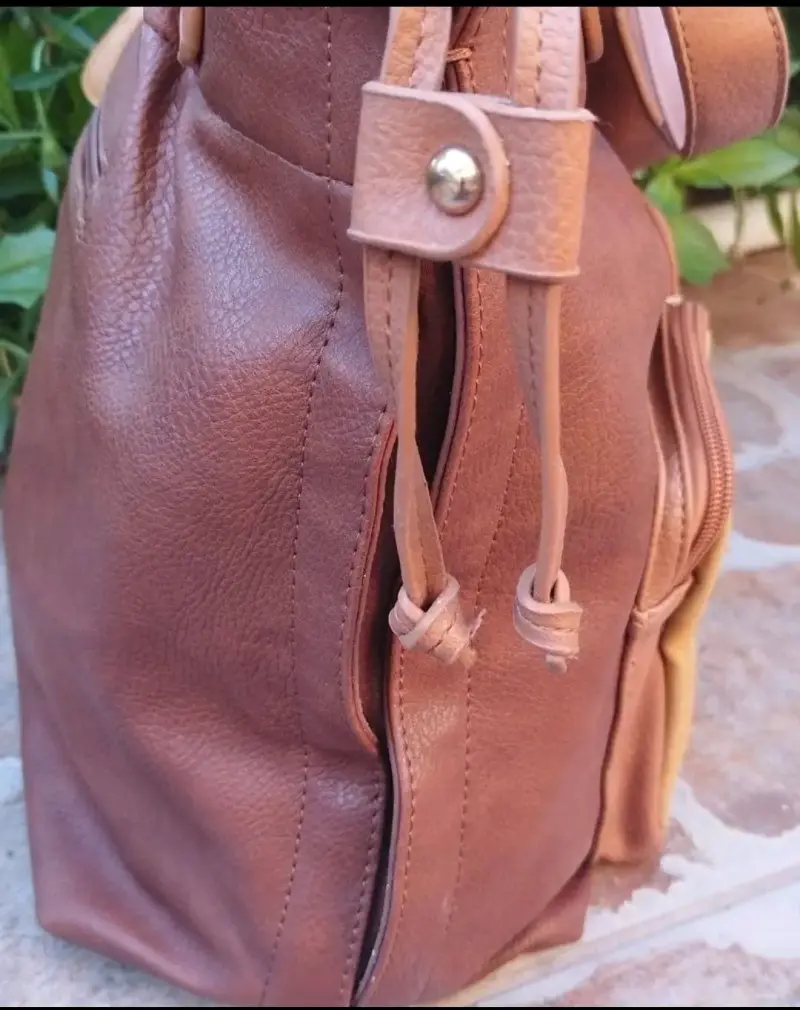 Cartera de cuero café - 4