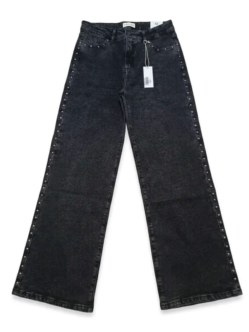 Jeans negro aplicaciones raindoor