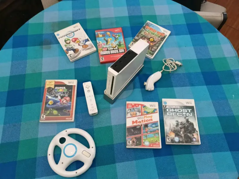 Consola Wii con juegos y accesorios