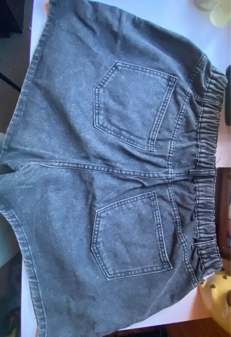 Mini falda short denim gris de Shein - 3