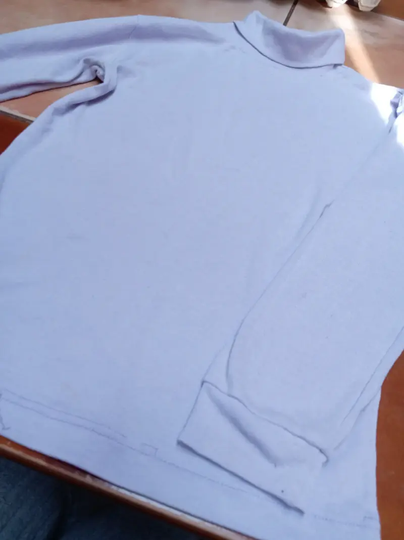 Polera cuello alto lila