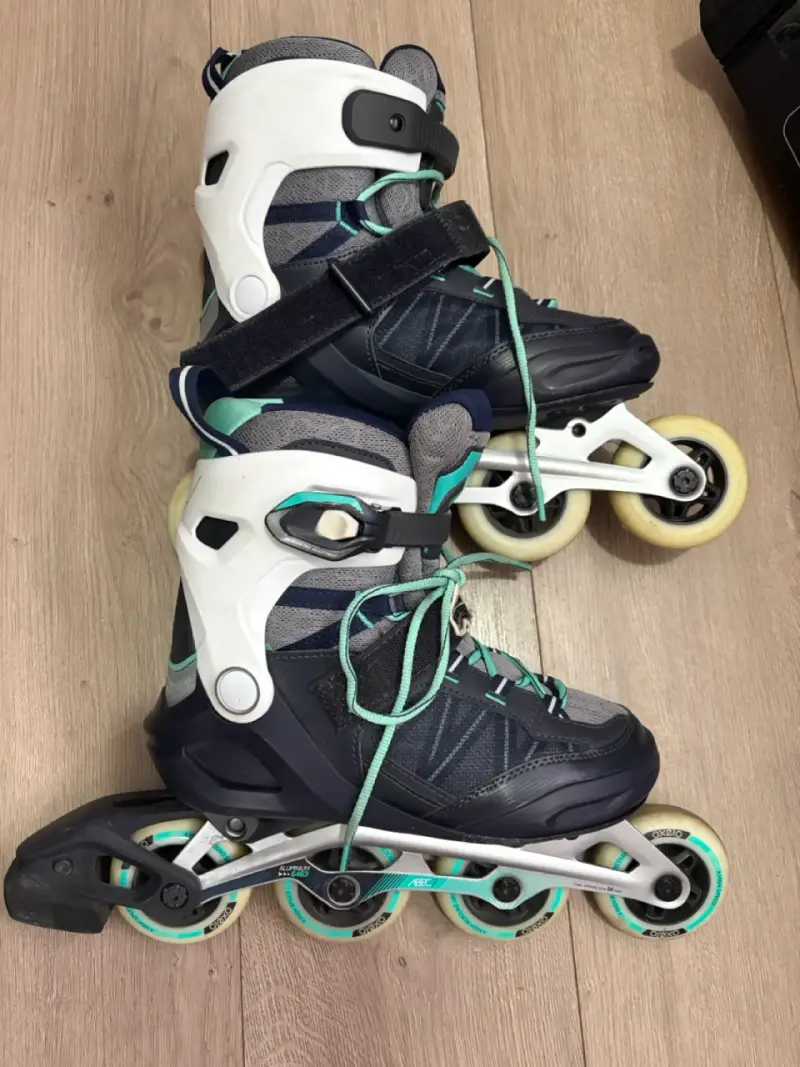 Patines en línea azul con blanco - 3