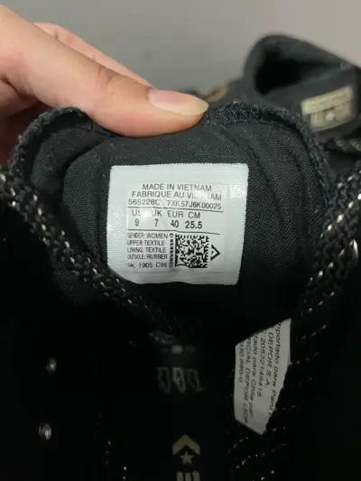 Zapatillas Converse negras con dorado de lona - miniatura 5