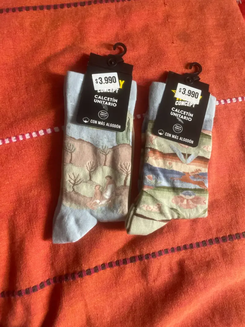 Calcetines con diseño paisaje