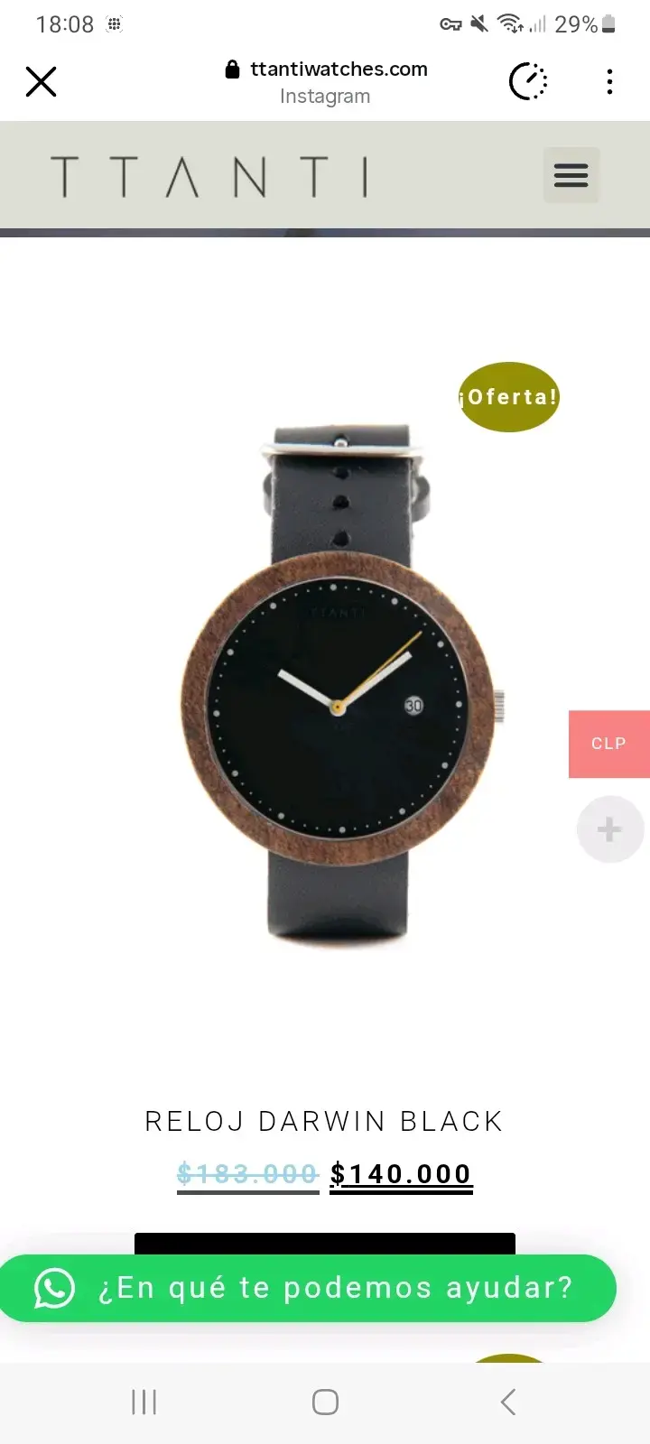 Reloj de madera Ttanti nuevo - 4