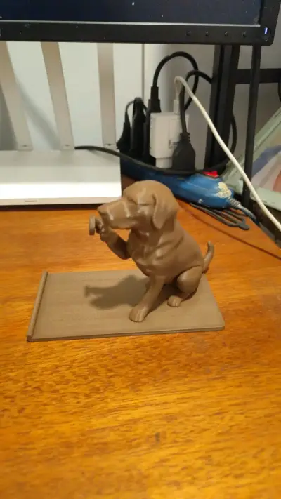 Soporte celular/tablet decorativa perro marrón 3d - miniatura 1