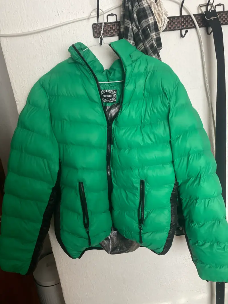 Chaqueta acolchada verde