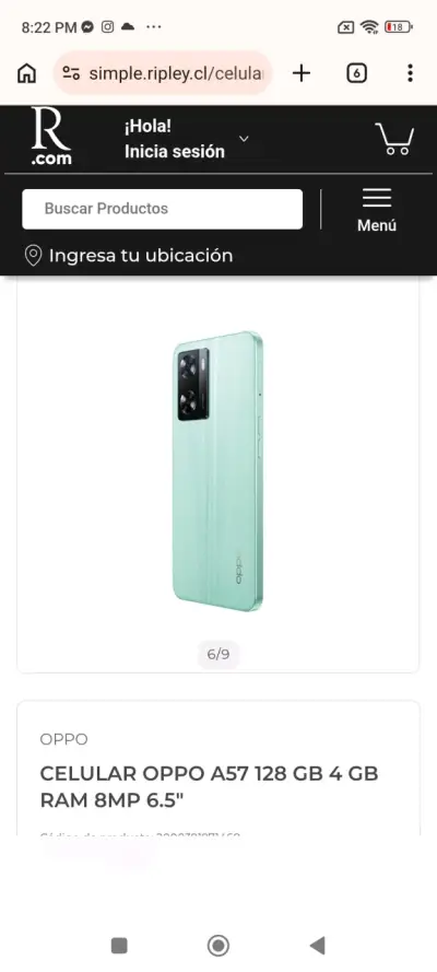 Celular OPPO A57 128GB verde - miniatura 2