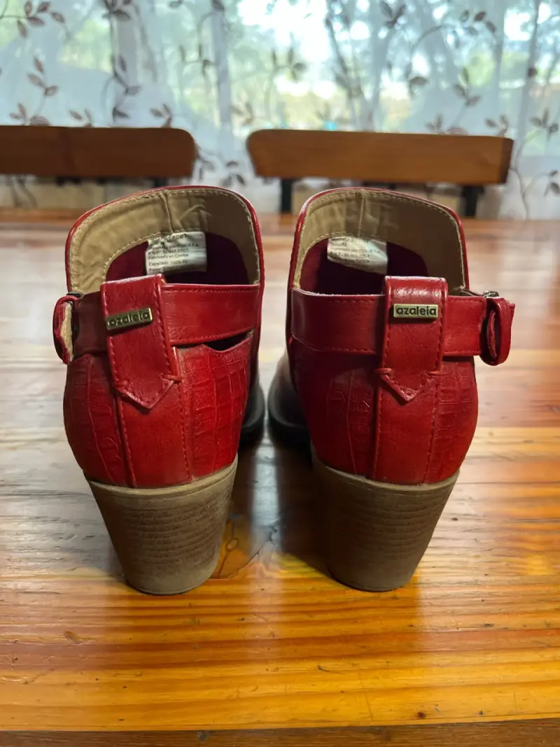 Botines rojos de cuero - 3