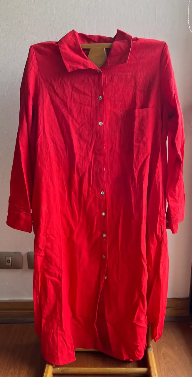 Vestido Camisero Rojo - 1