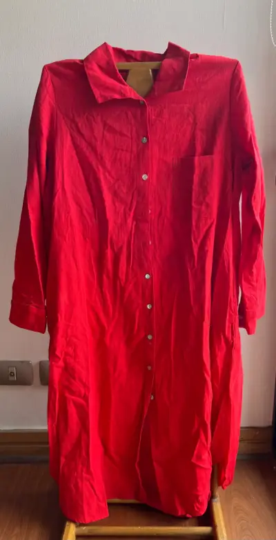 Vestido Camisero Rojo - miniatura 1