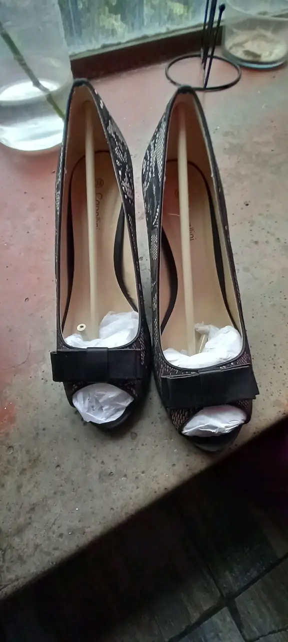 Zapatos de tacón encaje negro - 3