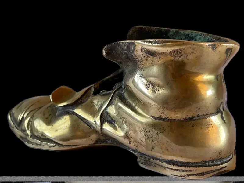 Escultura zapato en bronce - 4