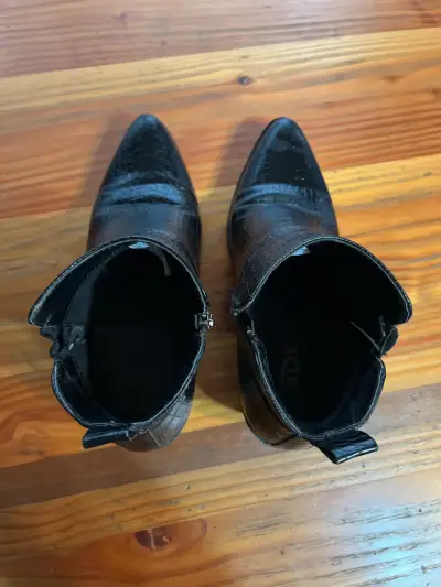Botines negros de cuero sintético - miniatura 4