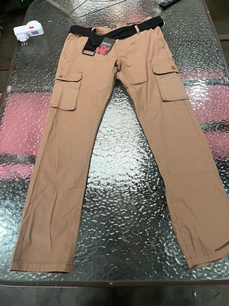 Pantalones cargo beige nuevos beverly hills - 3