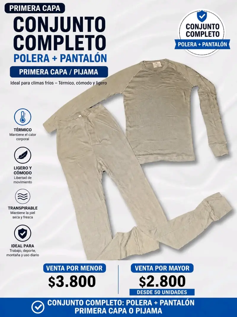 Conjunto térmico polera y pantalón