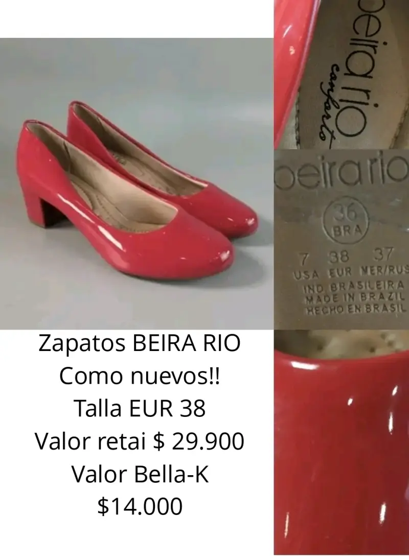 Zapatos Beira Rio rojos 38
