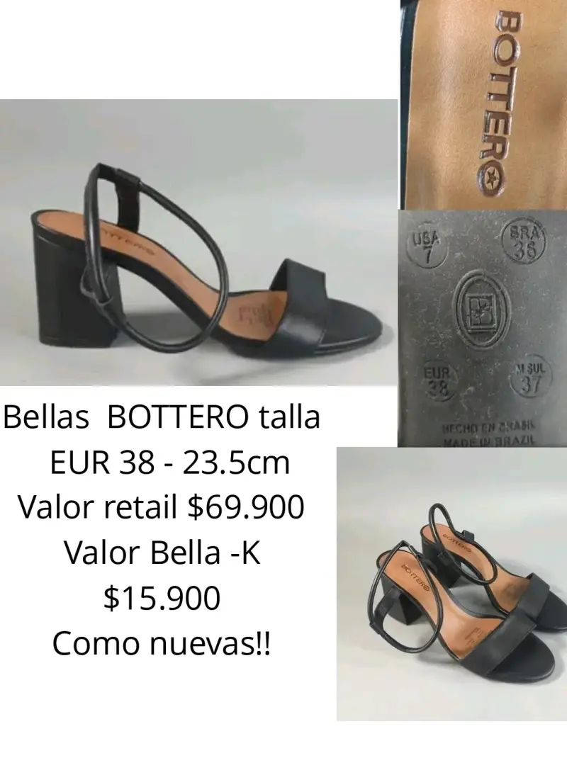 Sandalias negras Bottero 38