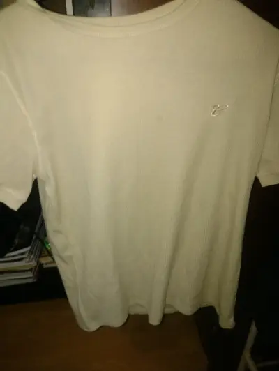 Polera beige con logo bordado - miniatura 1