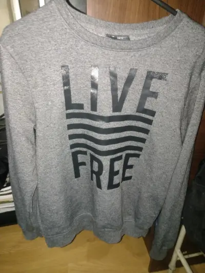 Polerón gris 'Live Free' - miniatura 1