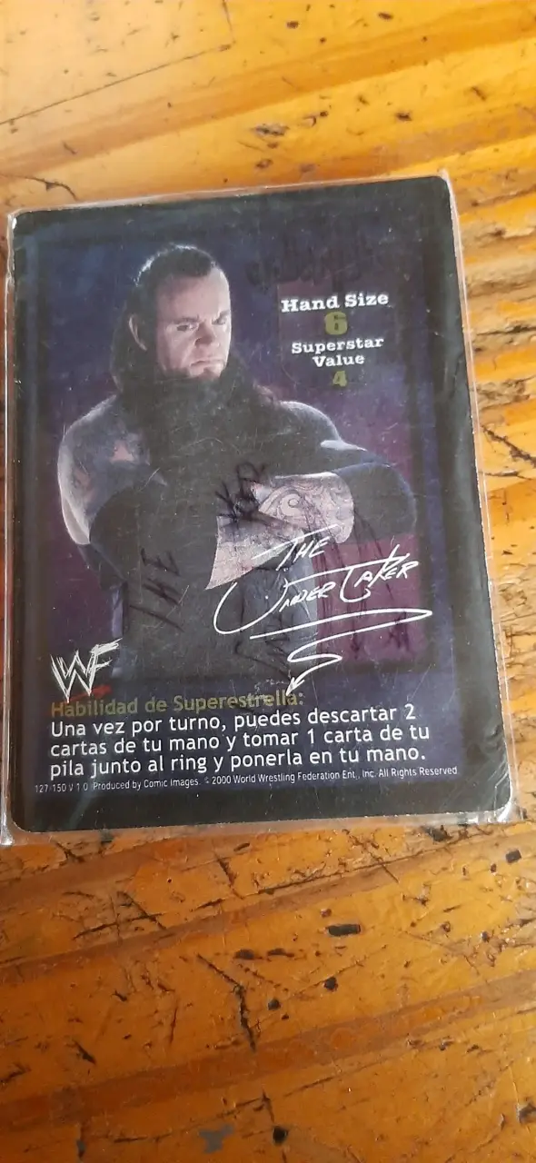 Carta colleccionable del juego wwf - 1