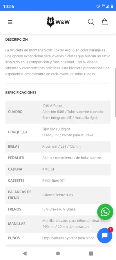 Bicicleta infantil naranja - miniatura 4