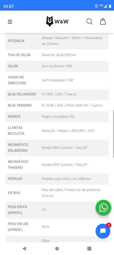 Bicicleta infantil naranja - miniatura 5