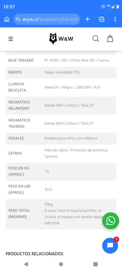 Bicicleta infantil naranja - miniatura 6