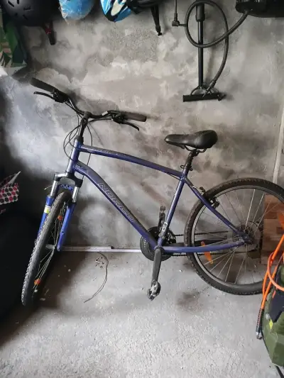 Bicicleta montaña azul usada - miniatura 1