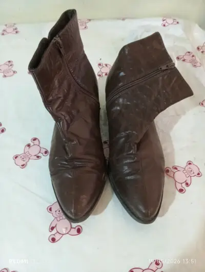 Botines de cuero marrón - miniatura 1