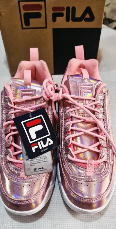 Zapatillas Fila rosadas brillantes talla 39 - miniatura 5