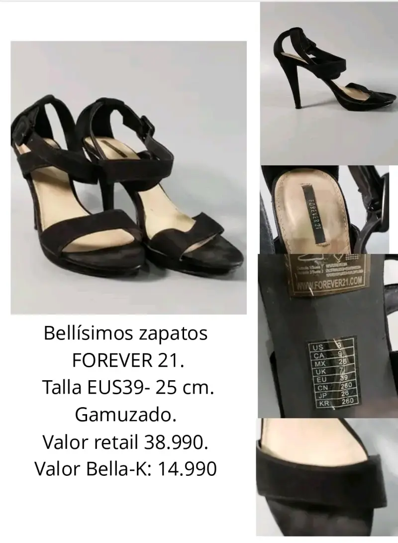 Zapatos negros Forever 21 Talla 39