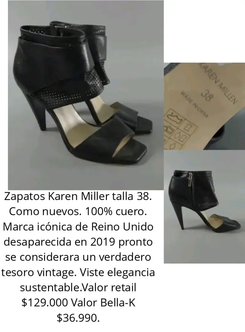 Zapatos de cuero Karen Millen Talla 38