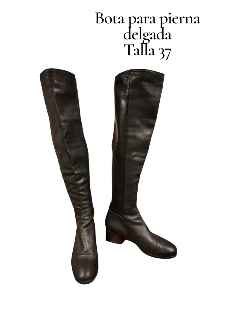Botas negras de cuero talla 37