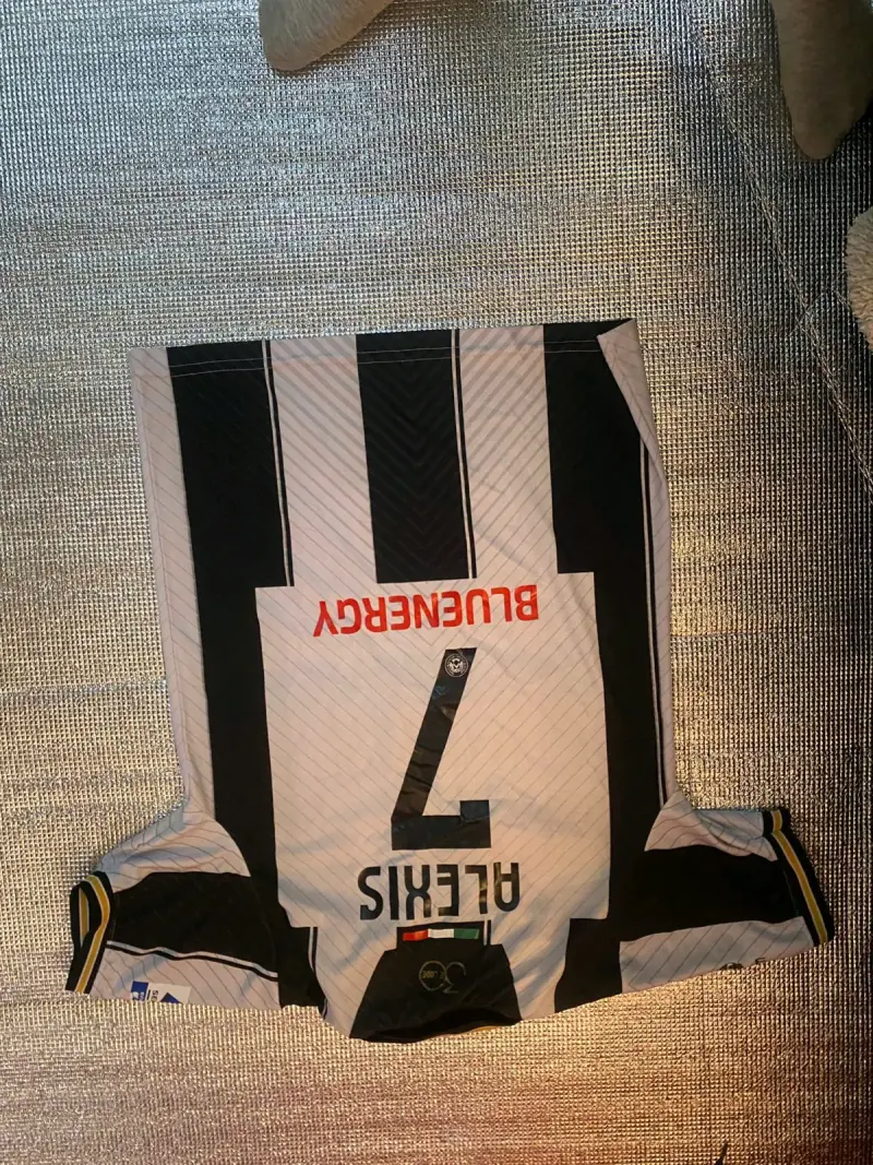 Camiseta fútbol blanca y negra Udinese - 3