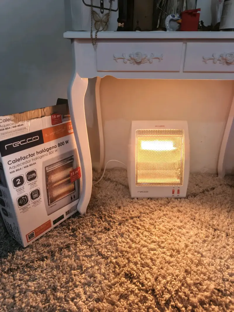 Calefactor halógeno 800W Recco - 1