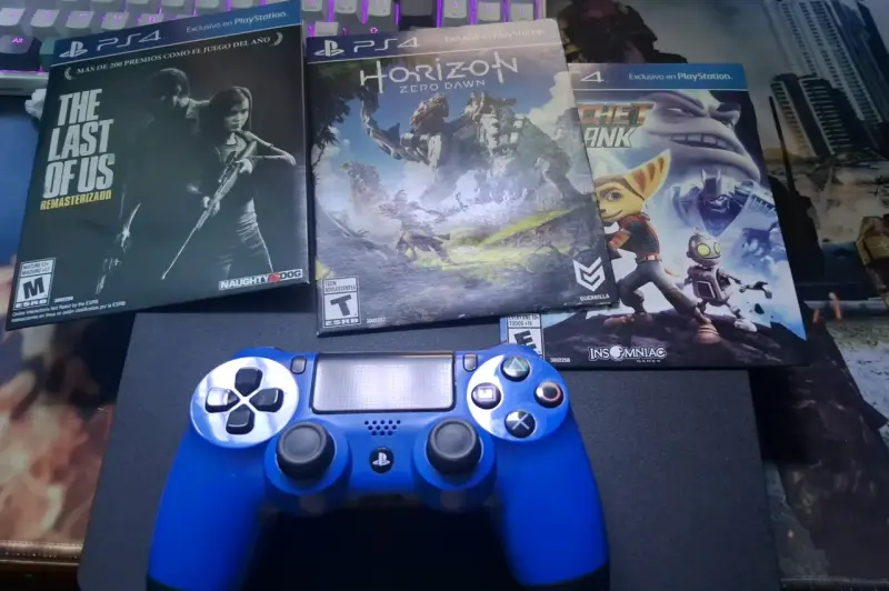 Ps4 slim 500gb + Control PS4 + 3 juegos - 1