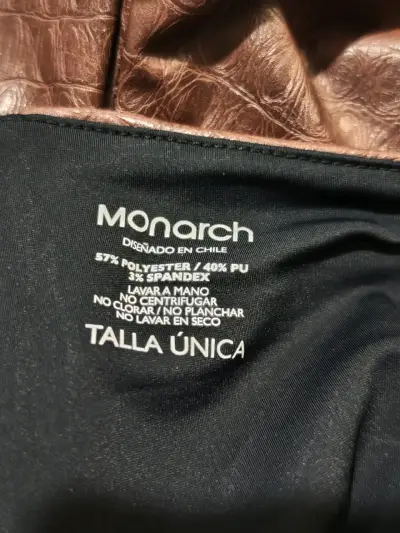 Leggings marrones tipo cuero - miniatura 3