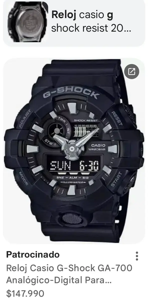 Reloj G-Shock negro resistente - 3
